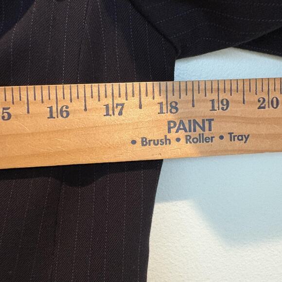 Banana Republic Blazer Womens 8 Black Pinstripe Two Button Office Career Jacket - Picture 11 of 15